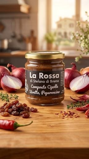 Composta di cipolla rossa di Breme con peperoncino e uvetta e in agrodolce - non la solita composta